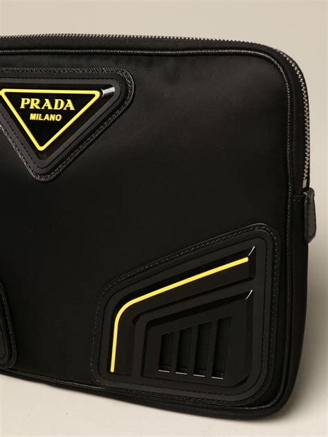 prada man clutch bag|Prada nylon shoulder bag price.